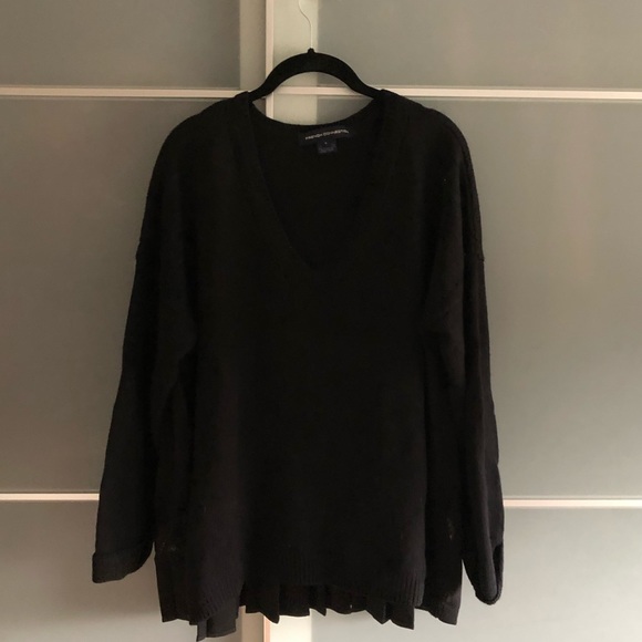 French Connection Black with Lace Back Detail Sweater. - Picture 2 of 8